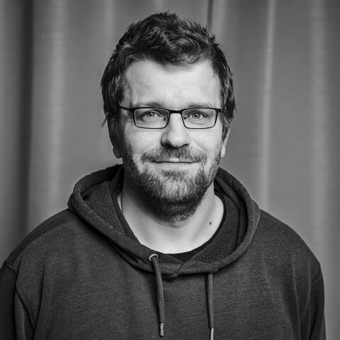 André Stiebitz — black-and-white portrait
